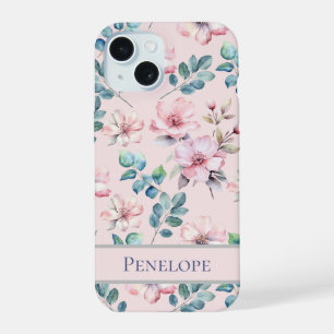 Elegant Blush Pink Floral Pattern Phone Case