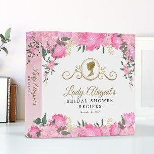 Elegant Blush Pink Floral Victorian Bridal Shower Binder