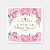 Elegant Blush Pink Floral Victorian Bridal Shower