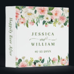 Elegant Blush Pink Flowers Floral Boho Wedding 3 R Binder<br><div class="desc">Elegant Blush Pink Flowers Floral Boho Wedding 3 ring binder.</div>
