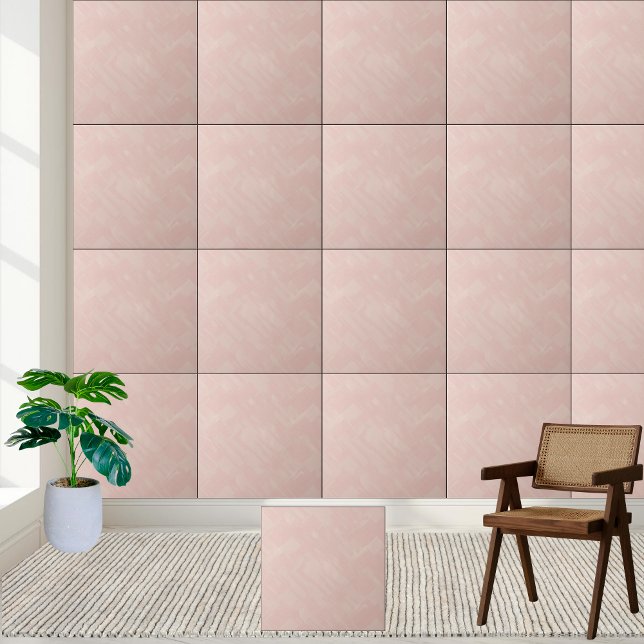 Elegant Blush Pink Geometric Textured Ceramic  Tile (Elegant Blush Pink Geometric Textured Ceramic Ceramic Tile)