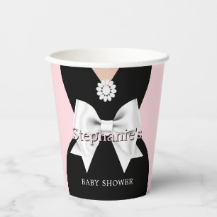 Elegant Blush Pink Glam Tiffany Baby Shower Paper Cups