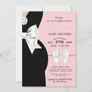 Elegant Blush Pink Glam Tiffany Theme Baby Shower Invitation