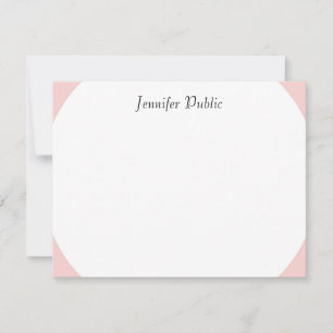 Elegant Blush Pink Handwritten Script Name Modern Card