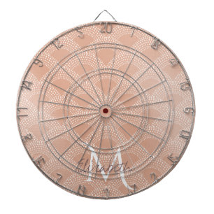 Elegant blush pink mermaid fish scale pattern dartboard