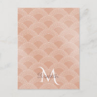 Elegant blush pink mermaid fish scale pattern