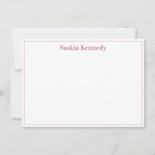 Elegant Blush Pink Modern Border Personalized Card