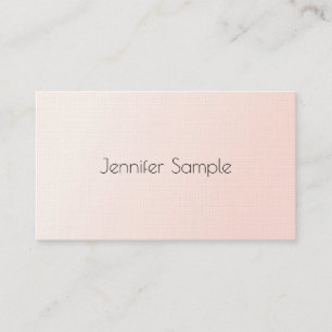 Elegant Blush Pink Modern Minimalist Plain Luxury Business Card
