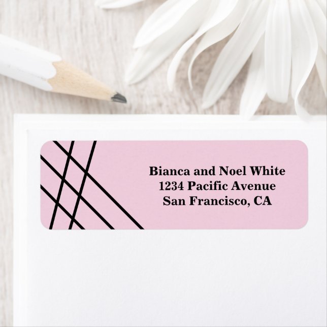 Elegant Blush Pink Return Address Labels (Insitu)