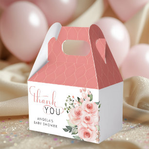 Elegant Blush Pink Rose Baby in Bloom Shower  Favor Box
