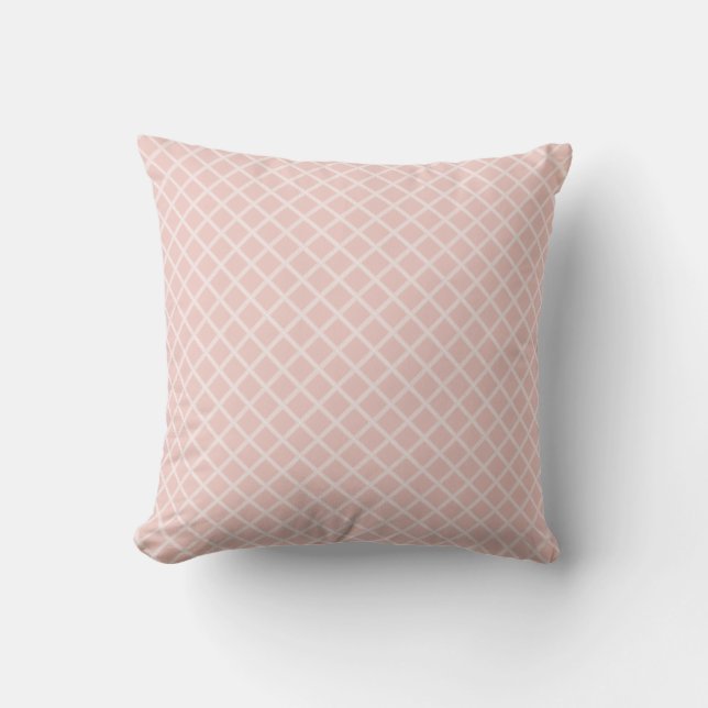 Elegant Blush Pink Template Modern Design Square Throw Pillow (Front)