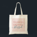 Elegant blush pink thankful grateful blessed tote bag<br><div class="desc">Elegant blush pink thankful grateful blessed tote bag</div>