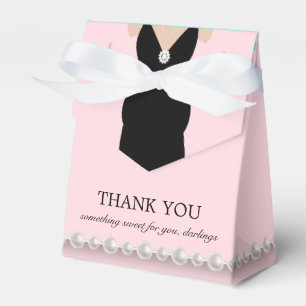 Elegant Blush Pink Tiffany Theme Baby Shower Favor Box