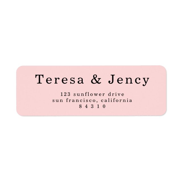 Elegant Blush Pink Typography Design (Front)