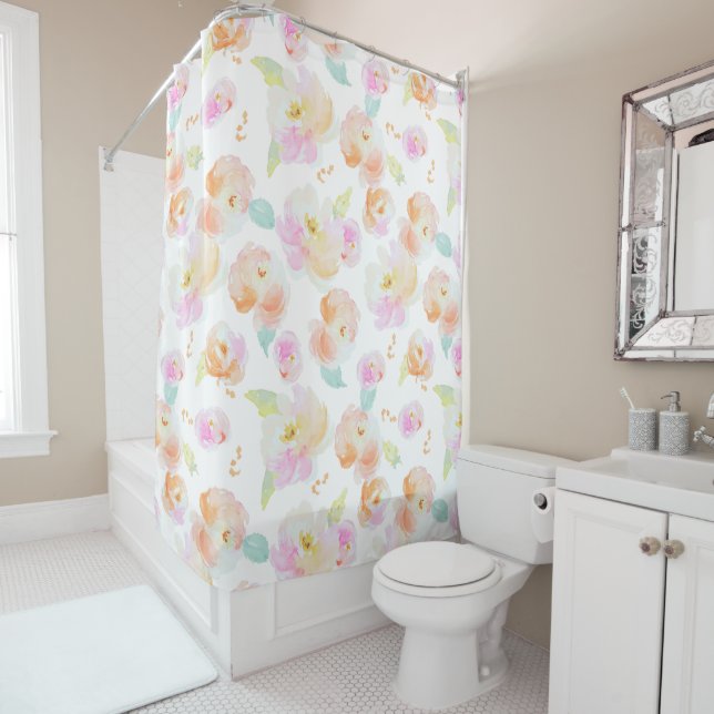 Elegant blush pink watercolor floral (In Situ)
