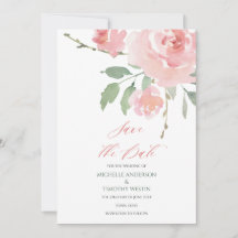 Elegant Blush Pink Watercolor Floral