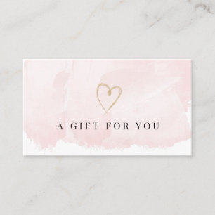 Elegant Blush Pink Watercolor Gift Certificate