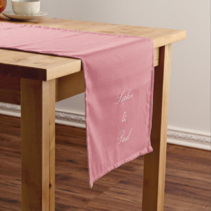 Elegant Blush Pink Wedding Table Runner