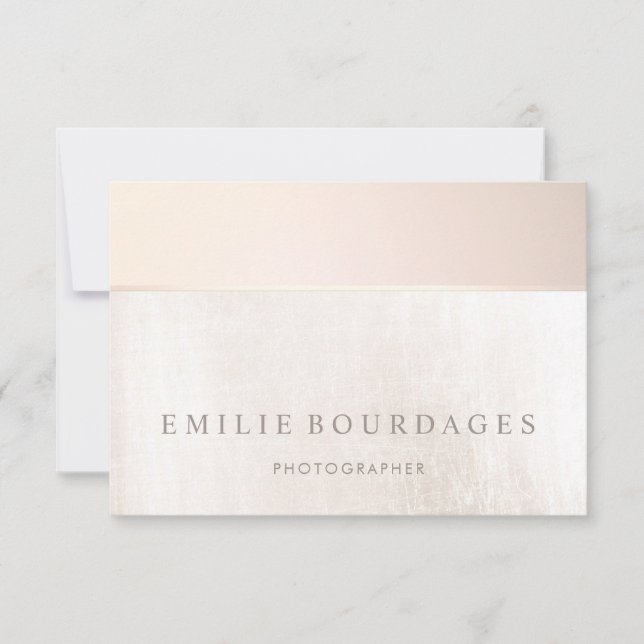 Elegant Blush Pink White Marble Thank You Card (Front)