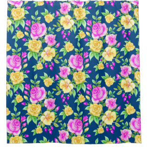 Elegant Blush Pink Yellow Rose Floral Pattern