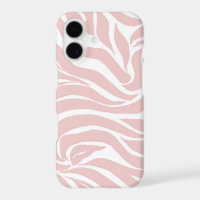Elegant Blush Pink Zebra White Animal Print