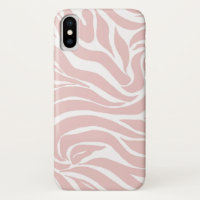 Elegant Blush Pink Zebra White Animal Print