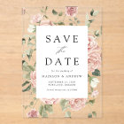 Elegant Blush Rose Garden Wedding Save the Date