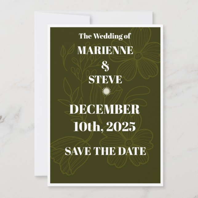 Elegant Blush Rose Watercolor Wedding Invitation – (Front)