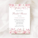 Elegant Blush Watercolor Floral Rose Bridal Shower Invitation<br><div class="desc">Elegant Blush Watercolor Floral Rose Bridal Shower Invitation

See our store for lots more Wedding Invitations and matching items.</div>