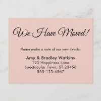 Elegant, Blush We Have Moved Change of Address