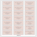 Elegant Blush Wedding Guest Address Labels<br><div class="desc">These elegant blush wedding guest address labels are perfect for a simple wedding. Add each sheet that you need to your cart individually. Each individual label is about 2" x 4" (may be slightly smaller). These invitation addressing labels are perfect for wedding invitation guest addressing, save the dates, thank you...</div>