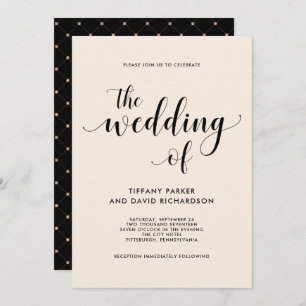 Elegant Blush Wedding Invitation
