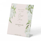 Elegant Blush White Hydrangeas Shower Welcome