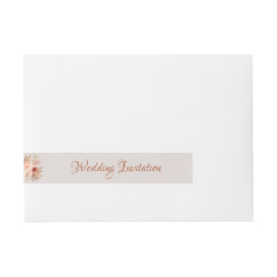 Elegant Bohemian Boho Floral Bouquet Invitation Wr Wraparound Address Label