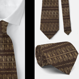 Elegant Bohemian Boho Rose Gold Peacock Neck Tie