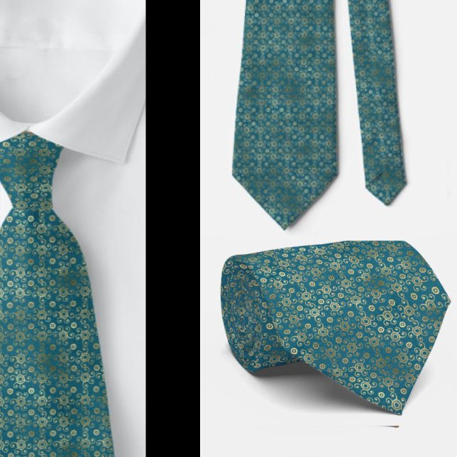 Elegant Bohemian Boho Teal Neck Tie (Creator Uploaded)