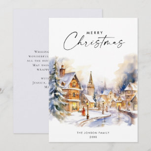 Elegant Bohemian Christmas Tree Composition Holiday Card
