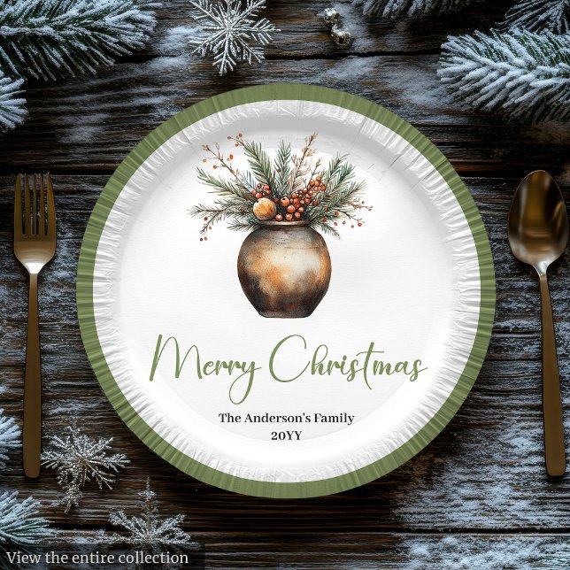 Elegant Bohemian Christmas Wreath in Earthy Plate (Elegant Bohemian Christmas Wreath in Earthy Plate

)
