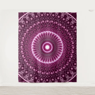 Elegant bohemian colourful abstract pink healing  tapestry