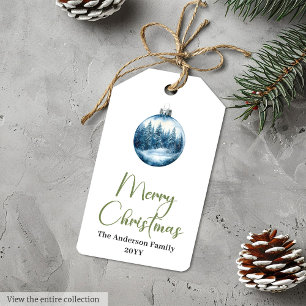 Elegant Bohemian Neutral Botanical Xmas Tags