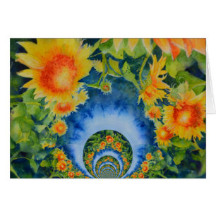Elegant bohemian retro sunflowers