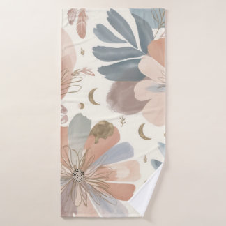 Elégant Boho Aquarelle Floral Salle de bain