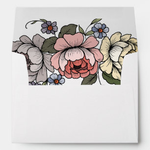 Elegant Boho Botanical Florals  Envelope