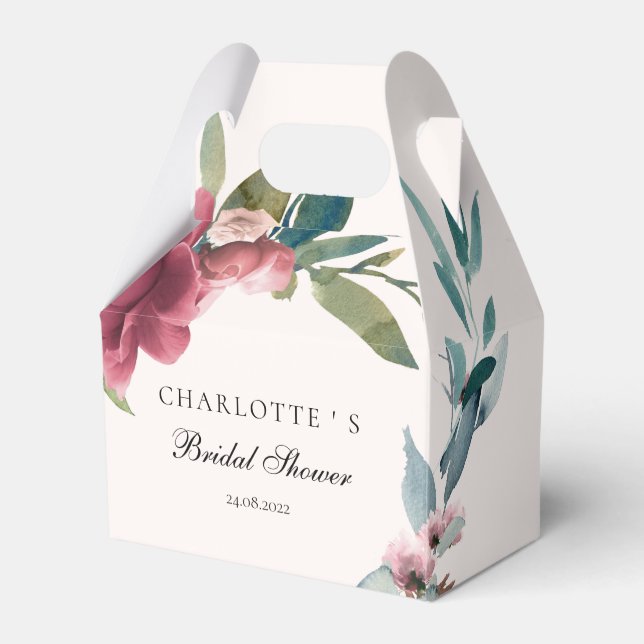 Elegant Boho Bridal Shower  Favour Box (Front Side)