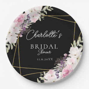 Elegant Boho Bridal Shower Paper Plate
