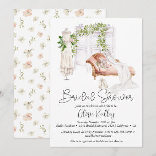 Elegant Boho Bride's Room Bridal Shower Invitation