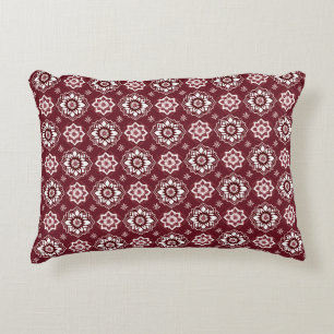 Elegant Boho Chic Floral Pattern Accent Pillow
