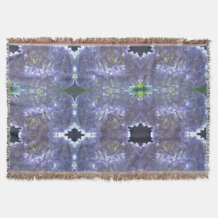 Elegant boho dusty light purple florals flowers throw blanket