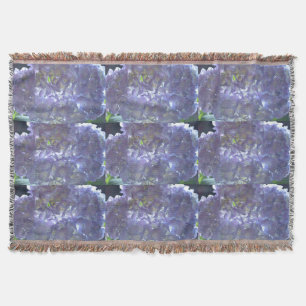 Elegant boho dusty light purple florals flowers  throw blanket