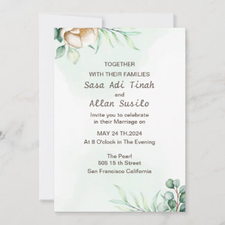 Elegant Boho Fleur sauvage Faire-part de mariage